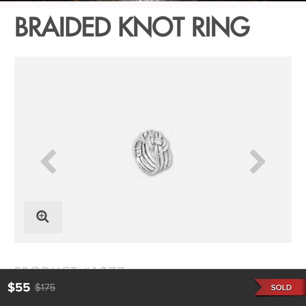 ISO: Mignon Faget Braided knot ring. Sz 7.5 to 8